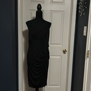 City Studio Ruched Little Black Dress